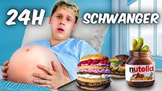 Ich bin SCHWANGER / 24 STUNDEN als SCHWANGERER Mann ESSEN&LEBEN🫃(Verrückte ERNÄHRUNG)