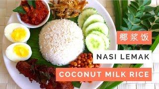 Nasi Lemak Recipe (Coconut Milk Rice) 椰浆饭 | Huang Kitchen