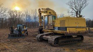 Land Clearing with the Skidsteer and Excavator!