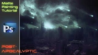 Matte painting photoshop tutorial | Apocalyptic Sci Fi city | photoshop manipulation tutorial |