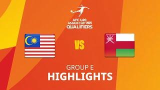 Malaysia v Oman | Group E | MD1 | AFC U20 Asian Cup 2025 Qualifiers | Highlights