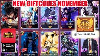 Ninja Six Paths & 3 New Giftcodes November - Free All SP Anime RPG Game