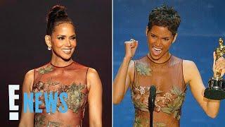 Halle Berry REWEARS Iconic Elie Saab Gown from the 2002 Oscars | E! News