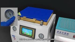 YYD-v6 laminating defoaming machine operation demonstration