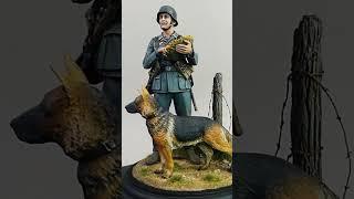 Sunflower Snack - 1/16 Scale German Infantryman with dog