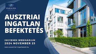 Ingatlanbefektetés - Ausztriai ingatlanok