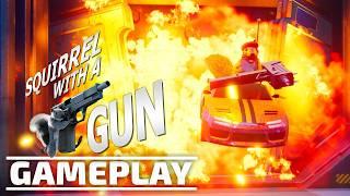 Squirrel with a Gun First Boss Gameplay - PC [GamingTrend]