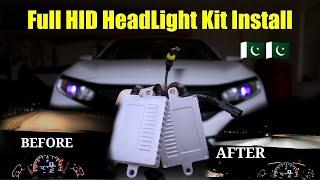 HOW TO INSTALL AN HID HEADLIGHTS IN HONDA CIVIC | 10th GENERATION | WAHAJ FROM AJK