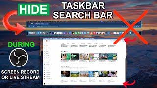 Hide Taskbar, Toolbar, and Address Bar During OBS Screen Recording on a PC or Mac