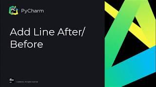 How to smart-add a new line in PyCharm