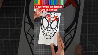 Never Draw Spiderman This Way!  #howtodraw #art #shorts