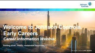 Johnson Controls Building Tomorrow Together Early Careers Webinar