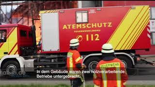 Brand eines Firmengebäudes in Achberg bei Wangen