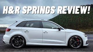 AUDI RS3 8V H&R LOWERING SPRINGS REVIEW!