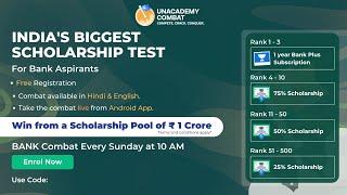 Win Bank Exam Scholarship take Part in Unacademy Combat|Bank Pro|Naresh Kumar