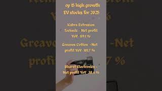 Top 15 High Growth Stocks to Buy 2025 | EV Stocks to Buy Now #ytshorts #topgrowthstockstobuynow