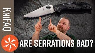 KnifeCenter FAQ #80: Are Serrations Bad? + Scandi, Saber and Flat Grinds