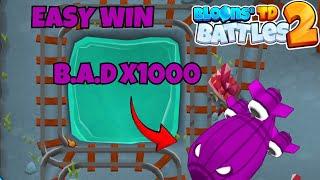 Easy Win W/ 1000 B.A.Ds | Bloons TD Battles 2