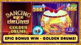 Awesome Dancing Drums Golden Drums Slot Bonus #slots #casino #goldendrums