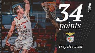 Trey Drechsel (34 PTS) | Player Highlights | SLB v CHEMN | #BasketballCL 2024-25