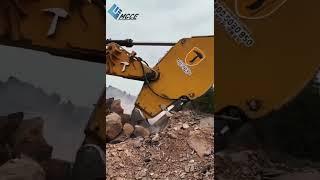 Massive Excavator Rips Through Quarry Face with Front Ripper