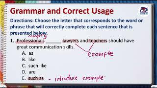 Grammar and Correct Usage | Part 1 | Civil Service Exam