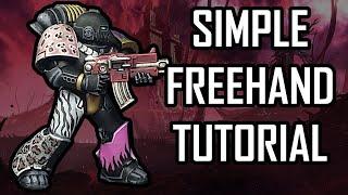 EASY Freehand Painting Guide for Emperor's Children! | Warhammer 40k Army Box Painting Tutorial