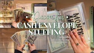 DECEMBER Cash Stuffing | $550 | Cash Envelopes| Low Income College Student | Long/ Short Term Goals|