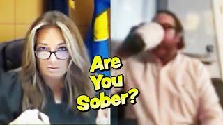 Sneaky Cup-Sipping Defendant Claims He’s Sober… JUDGE DISANTO Sends Him to Jail!