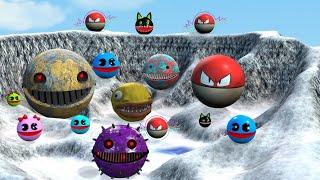 Robot Pacman vs Cartoon Cat vs Ms Pacman vs Scary Pacman is a Rehearsal to go to Lava Monster 1