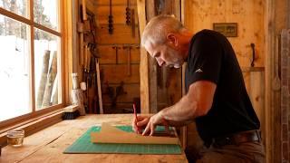 Leatherworking in my off grid Workshop on Cold Winter Days at the Cabin