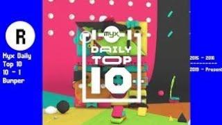 Myx Daily Top 10 2015 - 2016 & 2019 - Present (10 - 1 Bumper HD)