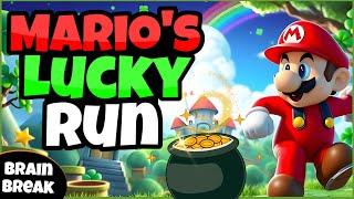 ️ Mario's Lucky Run ️ | Fitness Run | Brain Break | Mini-Games | GoNoodle Inspired