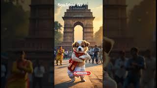 Cute puppy crazy Dance  | #funnyanimals #puppy #funnyvideo #youtubeshorts #shortsfeed #cartoon #ai