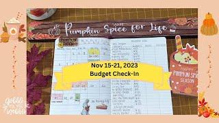 Budget With Me| Budget Check In| Nov 15-21, 2023|