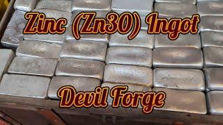 E224 Zinc Zn30 Ingot,  Devil forge copper gold silver casting