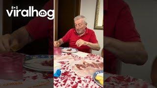 Grandfather Loses His Patience With Forked Ham || ViralHog