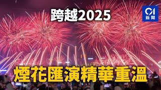 喜迎2025 除夕煙花匯倒數　維港兩岸賀新年　精華重溫｜01新聞｜煙花｜維港｜香港｜跨年｜新年｜除夕