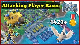 Attacking Player Bases with 8 [Level 27] Heavy Choppas + 40 LazerRangers #14 | Boom Beach