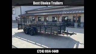 2023 Big Tex Trailers 10TV 7X18' High Side Vanguard Landscape Utility Trailer 9990# GVW