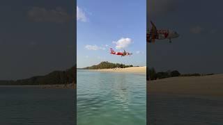 AirAsia Airbus A320 Low Landing Over Beach #hkt #phuket #thailand