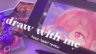 draw with me// huion kamvas 12 unboxing & review ️