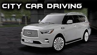 City Car Driving - Infiniti QX80 5.6 V8  2019 - Day Driving | Custom SOUND | 1080p & G27