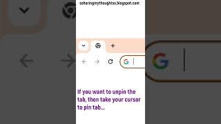 How To Pin and Unpin Tab in Chrome Browser 2024 #shorts #techtutorial