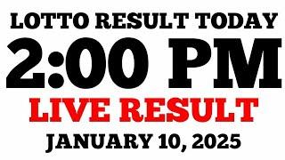 Lotto Result Today 2PM Draw January 10, 2025 PCSO LIVE Result