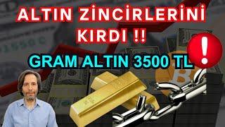 ALTIN ZİNCİRLERİNİ KIRDI !! GRAM ALTIN 3500 TL !!  KONUT KRİZİ? #altın #bitcoin #borsa