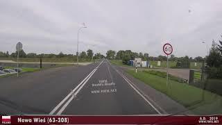 Nowa Wieś (63-308) - POLAND DASHCAM 2019 Road QQLX Trip WWW.TOFIL.NET