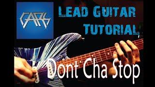 Don't Cha Stop - The Cars // Lead Guitar Tutorial and Demo (middle and outro solos)