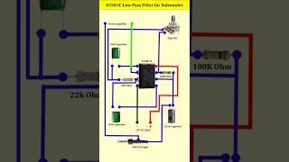 4558 IC Low Pass Filter For Subwoofer #shorts #electricedison #subwoofer #lowpassfilter