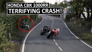 TERRIFYING HIGHSPEED CRASHES! Honda CBR 1000RR vs Aprilia RSV4